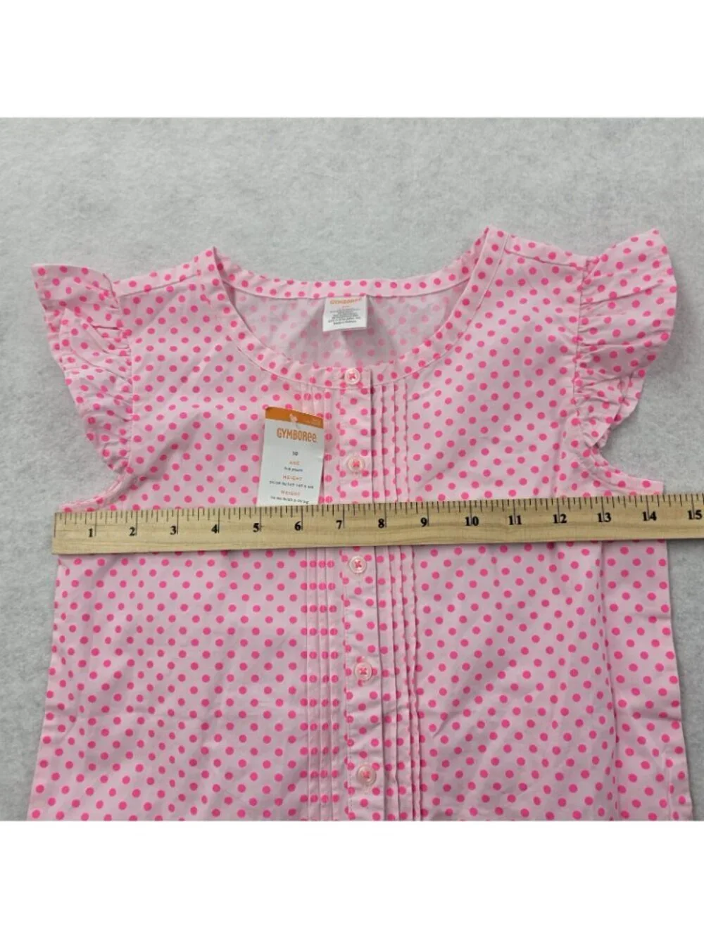 NWT Gymboree Picture Day Dress Size 10 Drop Waist Hot Pink Polka Dot Pin Tuck